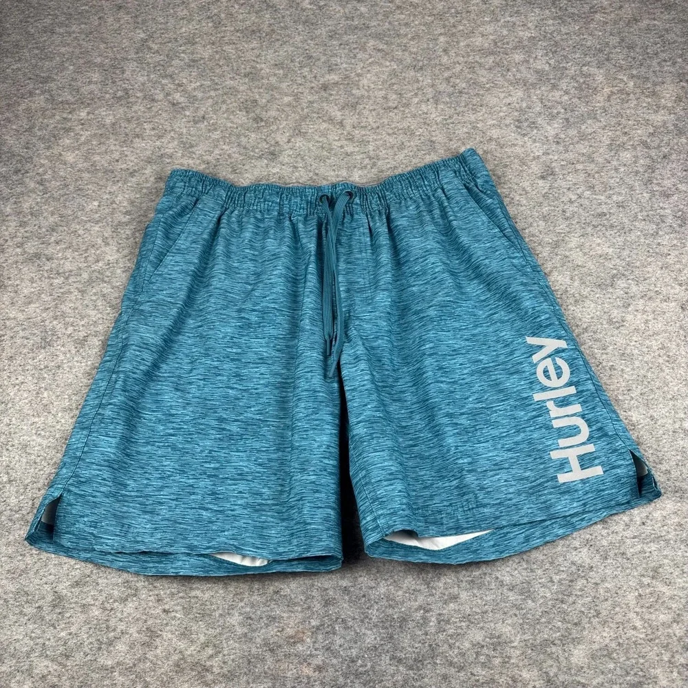 Hurley 2 In 1 Swim Trunks Shorts Lined Blue Mens XL